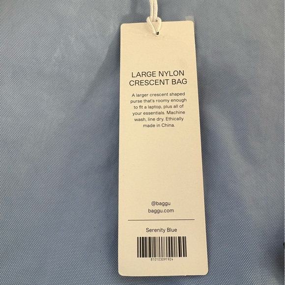 NWT BAGGU Large Crescent Bag- Serenity Blue - Picture 16 of 16